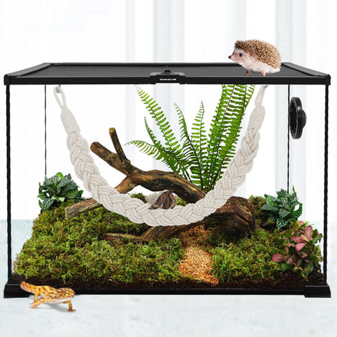 2 60cm WishLotus Hermit Crab Climbing Toys, Natural Cotton Rope Hermit Crab Toys with Suction Cups, Hermit Crab Decor