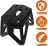 Packable Alipis Portable Folding Stool Outdoor Camping Chair Small Plastic Foldable Step Stool with Handle Lightweight