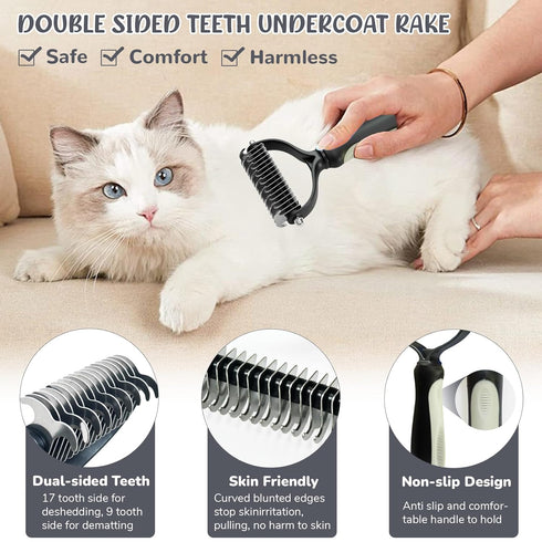 Aiolpy 9-Piece Set Trimming Dog Brush & Grooming Kit Pet Brush & Deshedding for Shedding, Bathing, & Nail Care |