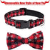 Malier Christmas Dog Collar and Bow Tie, Classic Snowflake Pattern, Light Release Buckle, Small Pet Accessories