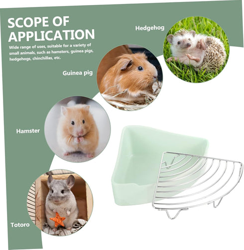 Abaodam Guinea Pig Litter Box Ceramic Pet Toilet Potty Pad Holder Indoor Rabbit Potty Tray Stain-Resistant Easy