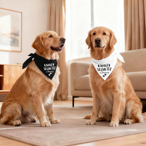 2 Packs Our Humans are Getting us a Baby Dog Bandanas Pet Scarf Pregnancy Announcement Pet Bandana for Dogs Pet