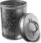 Amici Pet Retro Treats Galvanized Relief Lettering Metal Storage Canister, Food Safe, 72 Ounces