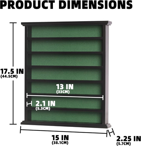 49-Golf DisplayGifts Golf Gift Ball Display Case Cabinet Rack, No Door Open Rack Black Finish Frame