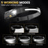 Rechargeable Headlamp 3PCS, LED Flashlight with Motion Sensor 230° Wide Beam, 5 Light Modes, Waterproof, Ultralight