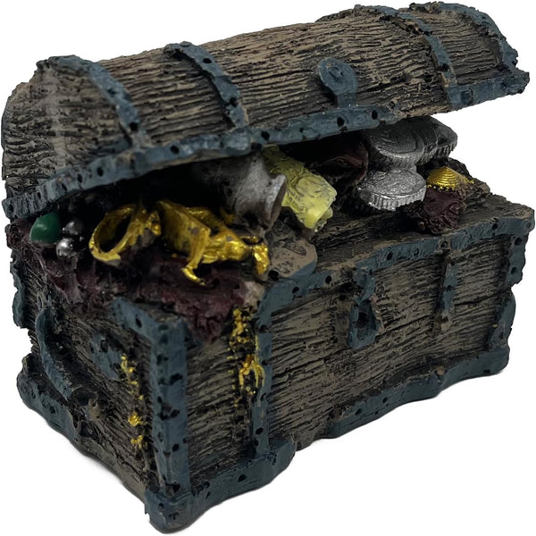 Fish Tank Decorations, Treasure Chest Aquarium Ornament for Small Tank