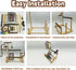 kathson Parrot Play Stand Parakeet Playground Bird Jungle Gym Wood Conure Playstand Hanging Chewing Toys with Swings