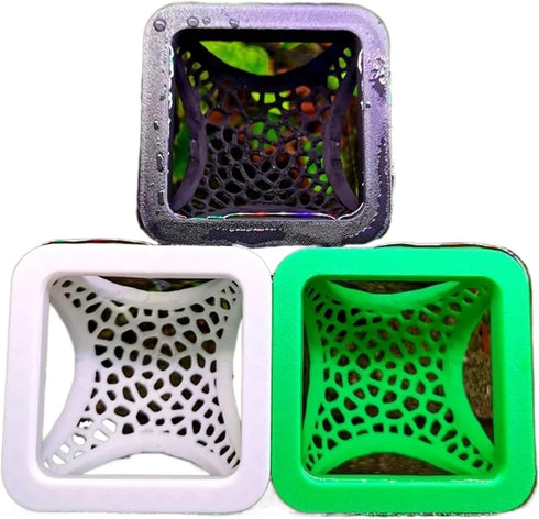 Bingche 2pcs Aquarium Floating Cave Fish Shrimp Hideout Shelter 3-in-1 Hammock Feeding Ring