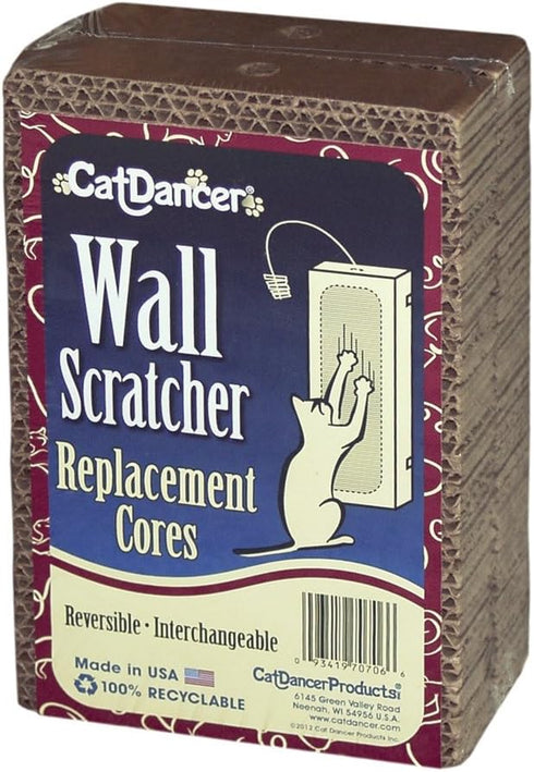CAT DANCER Products Wall Scratcher Replacement Cores for Cats, Interchangeable, 100% Recyclable