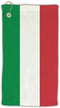 TOOLOUD Italian Flag All Over Micro Terry Golf Towel 15" x 22"
