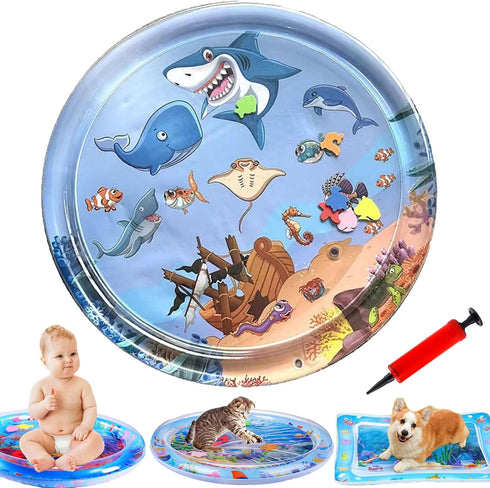 Cat Water Mat, 2025 Upgraded Thickened Anti-Scratch Leak Proof Cats Water Sensory