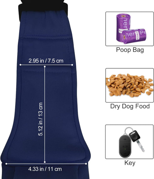 PETLOFT Adjustable Reversible Dog Cat Sling Carrier, Hands-Free Cross Body Carrier for Pets up to 11lb (Blue)