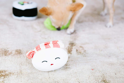 Pearhead Sushi Plush Toys, Durable Squeaky Dog Toy Set, Soft Chew Toys, Gifts for Pet Owners, Set of 3