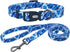 Ovale Dog Collar and Leash Combo Set, Adjustable Collar with 5 ft Matching Leash for Small Puppy Dogs (XS, Blue
