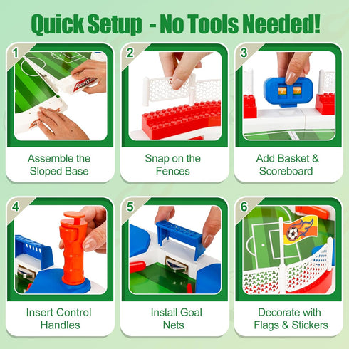 joyddo 6 7 8-12 Mini Foosball Table Soccer Board Games for Kids Adults Indoor Table Games with Dual Flipper Controls