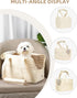 Soft-Sided Dog Carrier for Small Dogs and Cats, Collapsible Cotton Bag with Large Pockets (Beige, 13.6" L x 6.5" W x