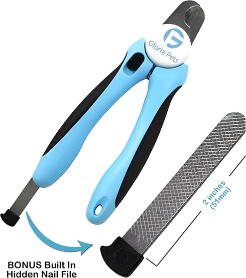 Cat Nail Clippers Set, Professional Grooming Tools for Cats' Nails, Safety Guard, Free Nail File, Razor Sharp Blades