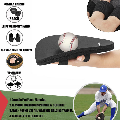 Softhands Foam Fielding Trainer Quik Hands Batting Baseball Infield Practice, Two-Hands