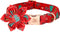 Elegant Little Tail Christmas Dog Collar, Adjustable Flower Collar for Female or Male Small Medium Large Dogs