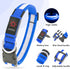 Vizpet LED Dog Collar - Adjustable USB Rechargeable Light Up Safety Glowing Collar for Dogs (Large, Blue)