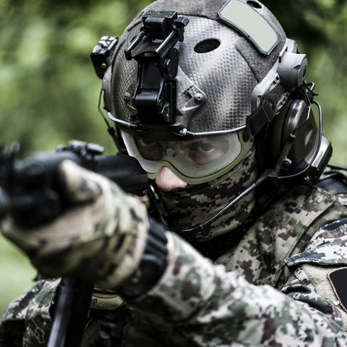 Qavctw Tactical Goggles, Airsoft Safety Glasses with Clear Lens for Shooting Hunting Paintball