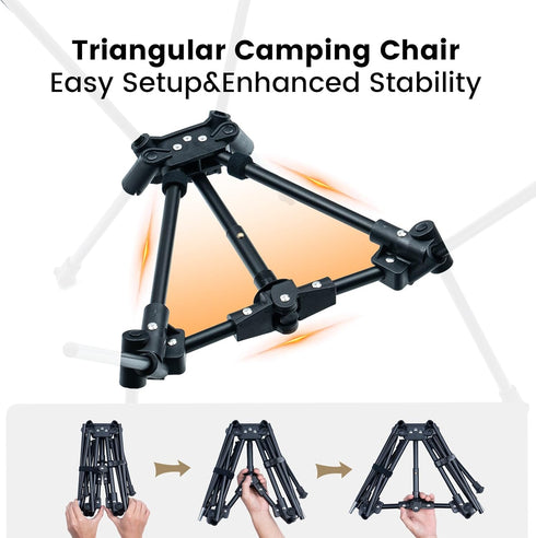 Backpacking 330 lbs ONETIGRIS Tigerblade Camping Chair, Lightweight Folding Hiking Chair, Compact Portable Capacity