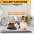 Dog Bed, Washable Dog Crate Mat, Ultra Soft & Anti-Slip Large Bed for Dogs Up to 70 lbs, 36" x 23", Grey