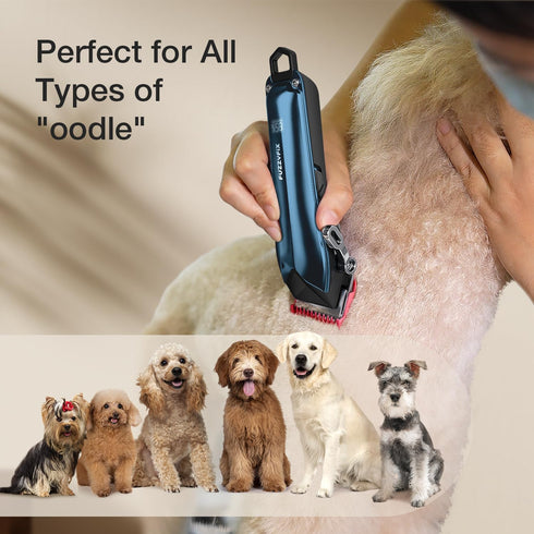 Trimmer 8 Dog Clippers for Grooming for Thick Coats, Detachable Blade Cordless Rechargeable Professional Pet Grooming