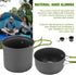 SS SUNSBELL Camping Cooking Set, Non-Stick Pot and Pan Set for 1-2 People Outdoor Cooking