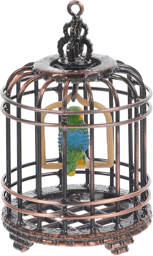 NUOBESTY Miniature Birdcage Model, Doll House Birdcage Ornament Decorative Supply for Home Decor