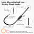 Genrico 10pcs Hook(Size4-0) Live Shrimp Hooks, Fishing Hooks, Live Shrimp Holder, High Strength Corrosion Resistant