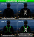 SPIDER Reflective Lighted Running Vest - 360° Visible, Ultralight, Fully Adjustable Size XS-3XL, Phone Pocket for Safe