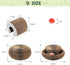 Organlada Cat Scratcher Cardboard with Bell-Ball, Foldable Slinky Scratch Pad, 1pcs