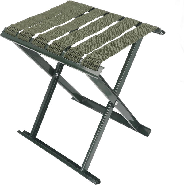 gernie Folding Stool, Portable Heavy Duty Camping Stool, Hold up to 600 lbs,