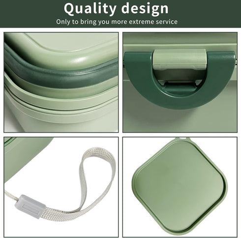 Collapsible Dog Water Bowl, Portable 2-in-1 Pet Food and Water Feeder for Traveling, Camping, Hiking