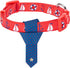 Blueberry Pet 4 Patterns Cardinal Red Nautical Sailboat Designer Adjustable Tie Dog Collar, Small, Neck 12"-16"