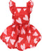 Fitwarm Valentines Day Sweet Heart Dog Dress, Holiday Outfit for Small Dogs Girl, Pet Cat Apparel, Red, Pink, Small