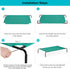 OYEAL Small Dog Cot, Elevated Cooling Pet Bed for Cats & Dogs, Lightweight Indoor Outdoor, Green, 27kg Capacity