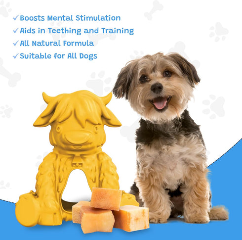 Yeti Puff and Play Dog Toy - Interactive Nuggets Treats Dispenser Puzzle for Light to Moderate Chewers
