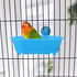 Wontee Bird Bath with Mirror Toy for Small Birds, Fixable Parrot Bathroom Tub for Parakeets