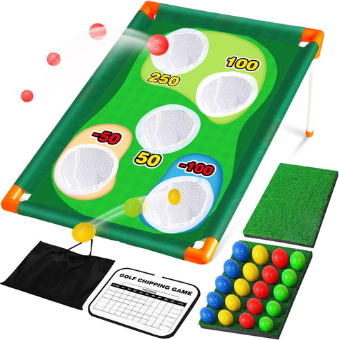 TOY Life Golf Cornhole Game, Golf Corn Hole Set Chipping Golf Game for Adults Kids Backyard Golf Game Golf Yard Corn
