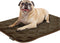 Paw Inspired Washable Padded Crate Mats for Dogs, 29” x 18” Pad, Leakproof Waterproof Bottom, Plush Pet Beds (Dark