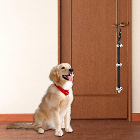 2 Pack Dog Doorbells - Adjustable Strap Potty Training Bell Communication Device with Free Whistle