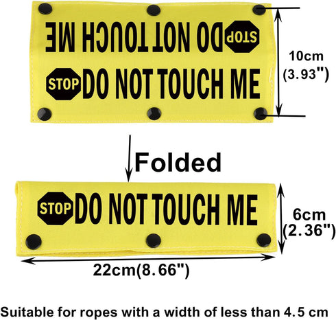 Funny Dog Leash Sleeve Pet Birthday Gift Stop Do Not Touch Me Dog Leash Wrap Sleeve (Stop Do Not Touch Me-YE Sleeve)