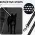 PuppyDoggy 18in Short Dog Leash with Padded Handle, 3 Reflective Threads for Large Medium Dogs, 2 Pack