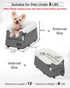 8 Lbs PETSFIT Center Console Dog Car Seat with Safe Protection Hooks, Pet Car Seat with Upgraded Safety Tethers