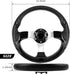 Golf Cart Steering Wheel, Universal Skid Steering Wheel for Club Car EZGO RXV, TXT, Yamaha, Precedent