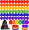 TuXHui 60 Pcs Poly Vinyl Spot Markers Rubber Floor Dots Non Slip Agility