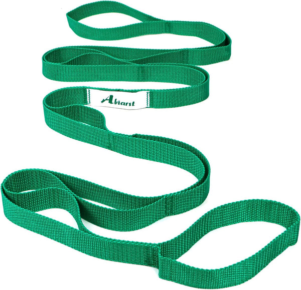 Stretching Strap Yoga Strap for Physical Therapy - 10 Loops Non-Elastic Stretch Strap for Pilates and Exercise