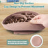 Silicone Slow Feeder Dog Bowls with Suction Cups, Non-Slip Pet Food Bowls for Small Medium Breeds, Pink